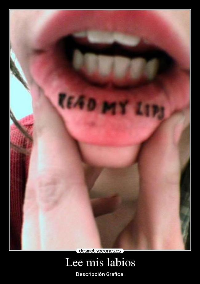 Lee mis labios - Descripción Grafica.