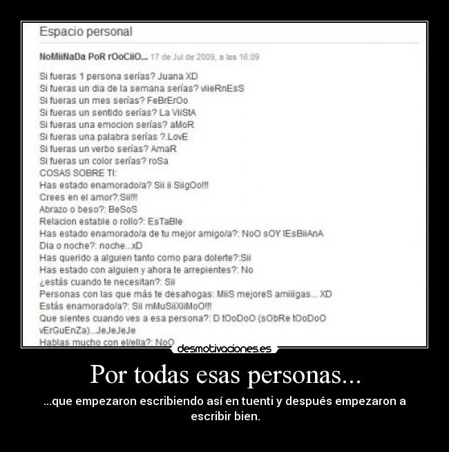 Por todas esas personas... - 