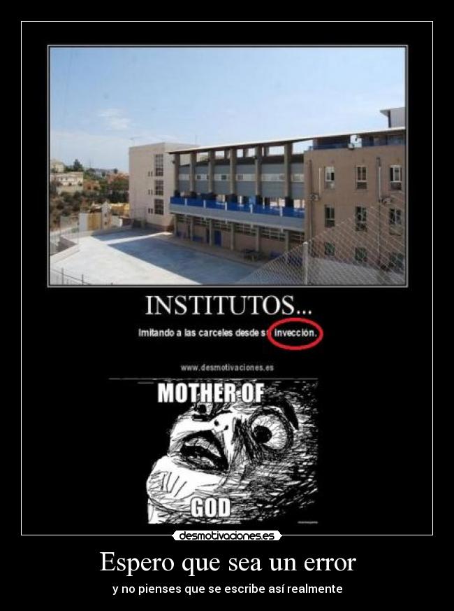 Espero que sea un error - y no pienses que se escribe así realmente