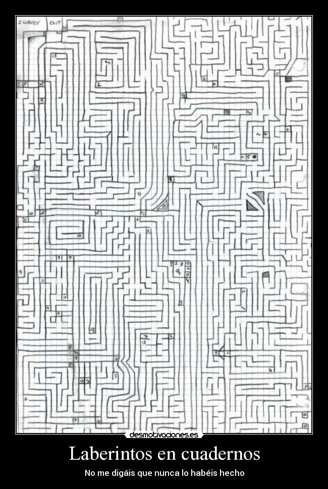 carteles leberinto laberintos cuadernos hojas cuadros nunca habeis hecho desmotivaciones