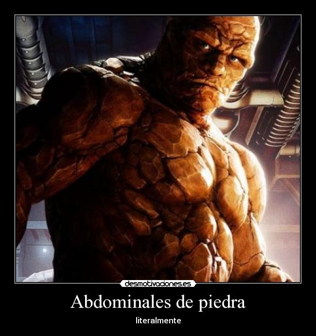 carteles abdominales piedra desmotivaciones