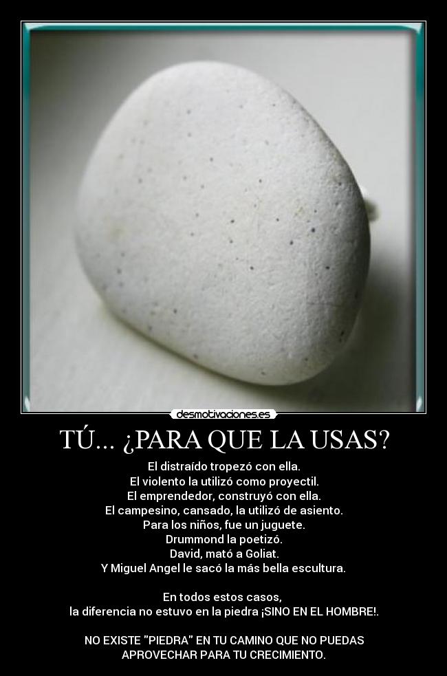 TÚ... ¿PARA QUE LA USAS? -