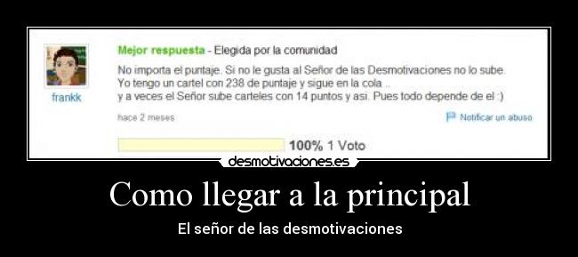 Como llegar a la principal - El señor de las desmotivaciones