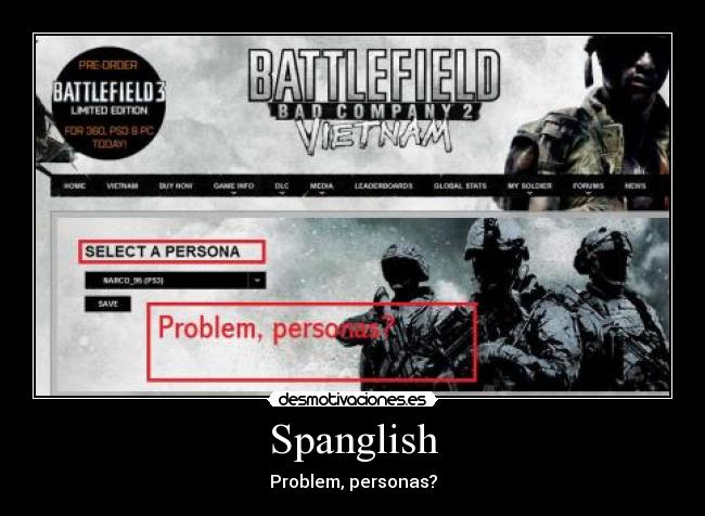 Spanglish - Problem, personas?