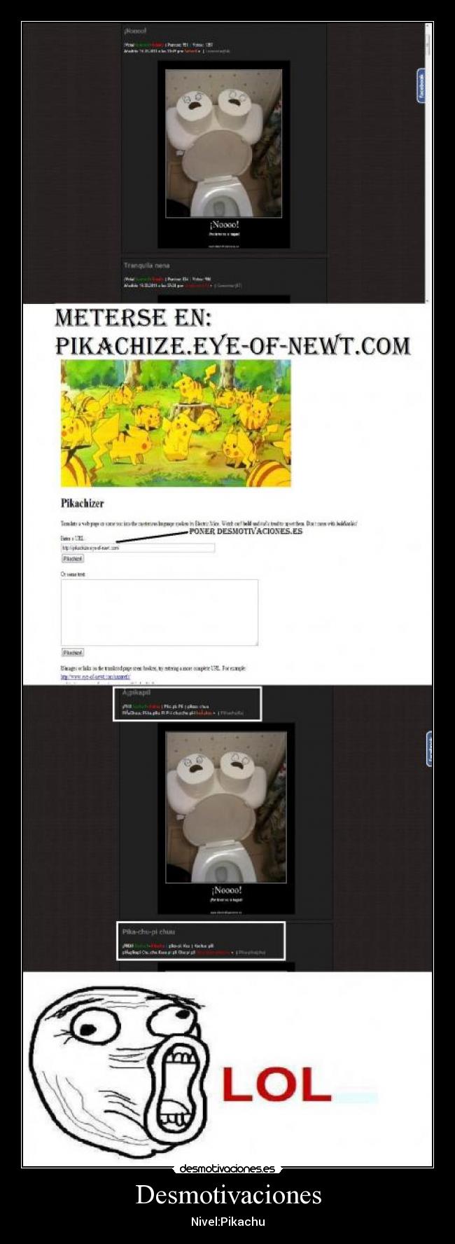 Desmotivaciones - Nivel:Pikachu