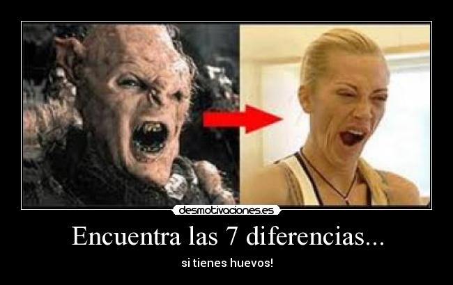 Encuentra las 7 diferencias... - si tienes huevos!