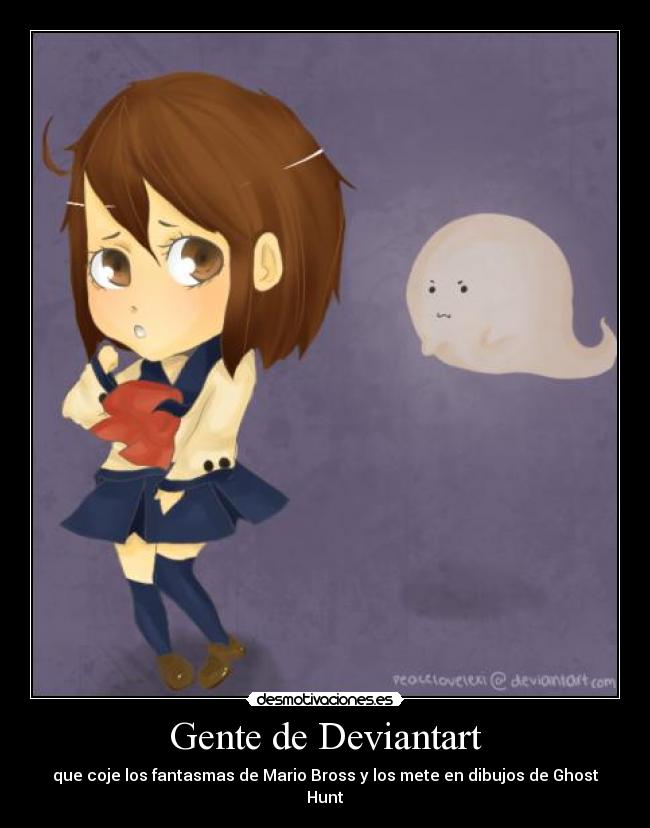 Gente de Deviantart - que coje los fantasmas de Mario Bross y los mete en dibujos de Ghost Hunt