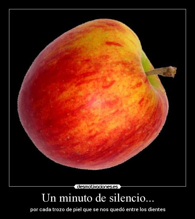 Un minuto de silencio... -