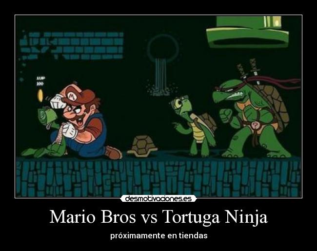 Mario Bros vs Tortuga Ninja - próximamente en tiendas