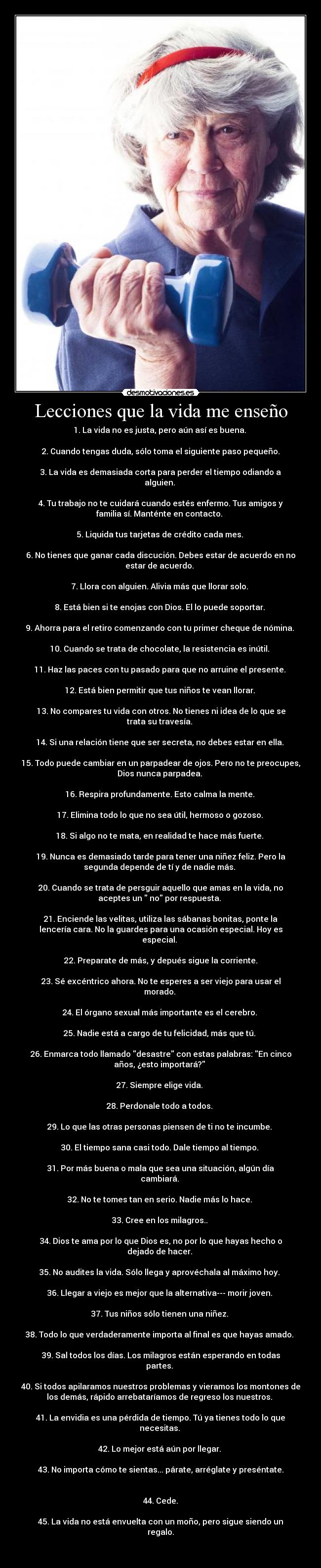 Lecciones que la vida me enseño -