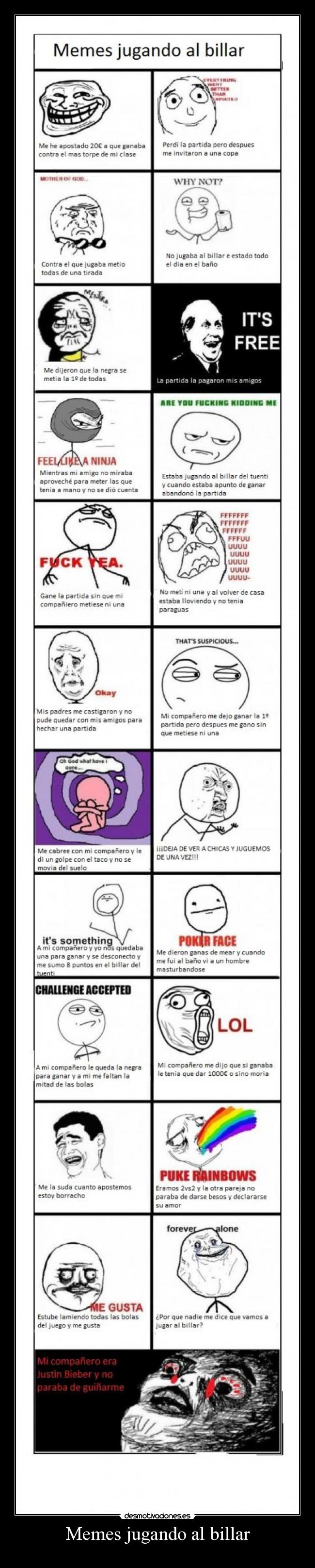 Memes jugando al billar - 