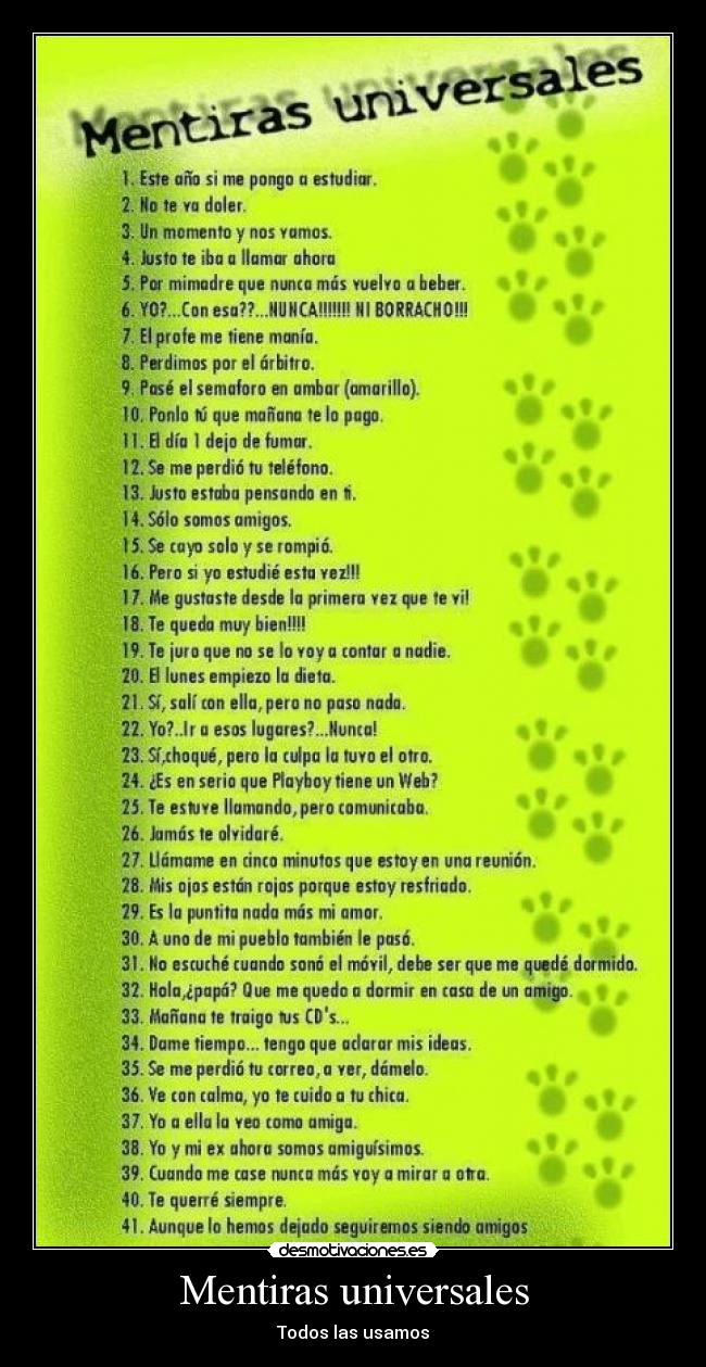 Mentiras universales - 