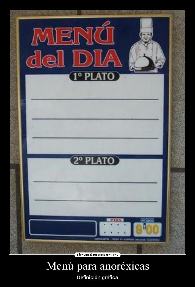 Menú para anoréxicas - 
