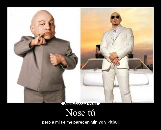 Nose tú - pero a mi se me parecen Miniyo y Pitbull