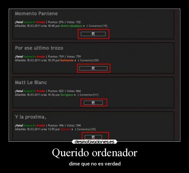 Querido ordenador - dime que no es verdad