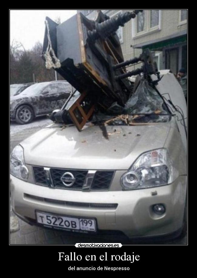 Fallo en el rodaje - del anuncio de Nespresso