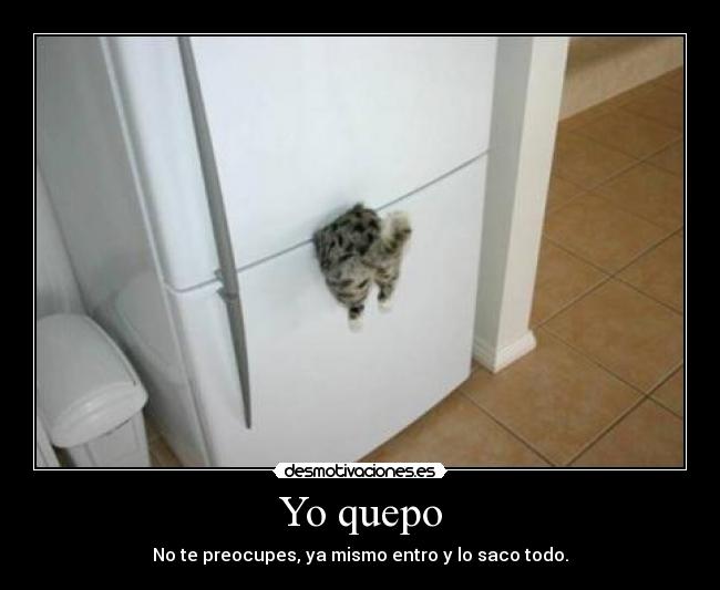 Yo quepo - No te preocupes, ya mismo entro y lo saco todo.