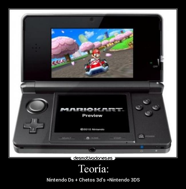 Teoría: - Nintendo Ds + Chetos 3ds =Nintendo 3DS