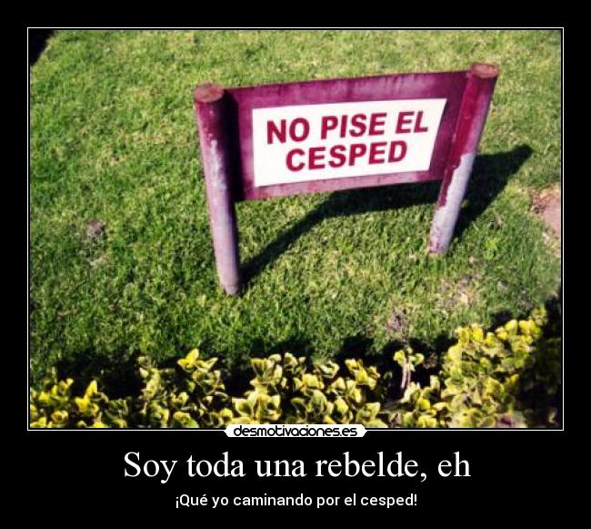 Soy toda una rebelde, eh -