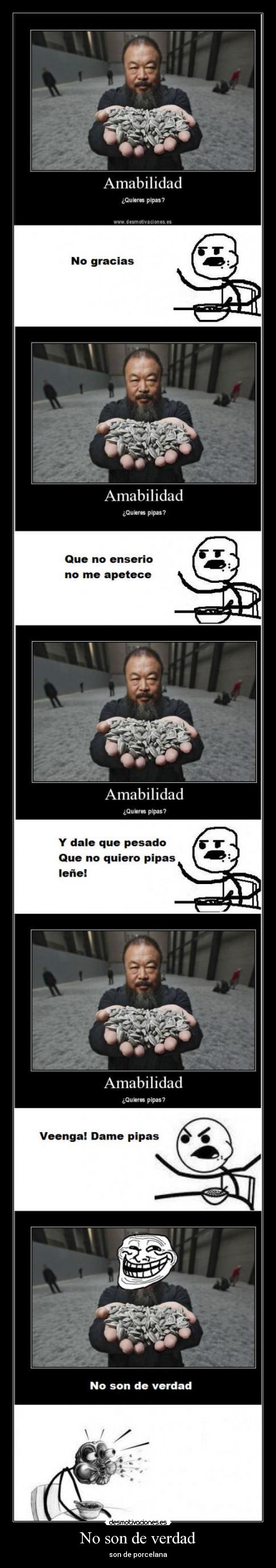 carteles no verdad pipas porcelana desmotivaciones