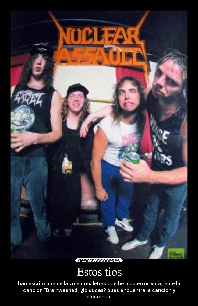 Estos tios - han escrito una de las mejores letras que he oido en mi vida, la de la
cancion Brainwashed ¿lo dudas? pues encuentra la cancion y
escuchala
