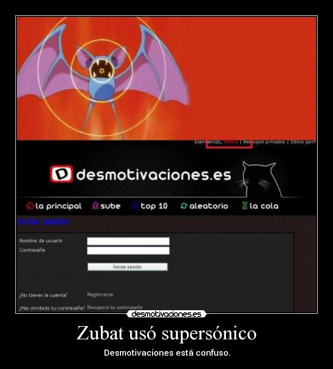 Zubat usó supersónico - 