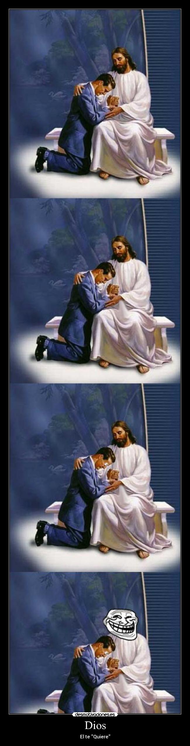carteles dios dios troll face meme desmotivaciones