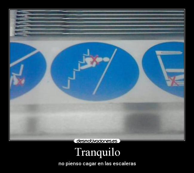 Tranquilo - no pienso cagar en las escaleras