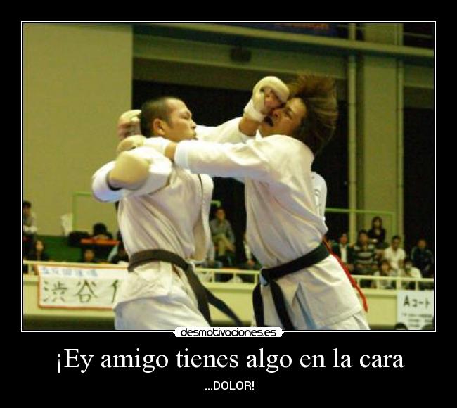 ¡Ey amigo tienes algo en la cara - ...DOLOR!