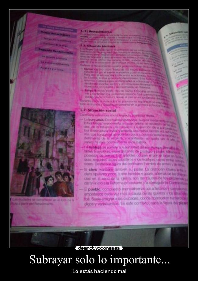 Subrayar solo lo importante... - 