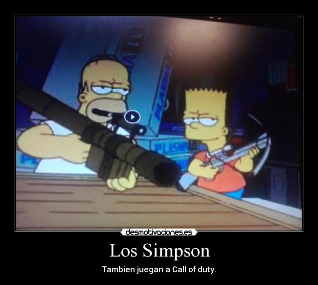 Los Simpson - Tambien juegan a Call of duty.