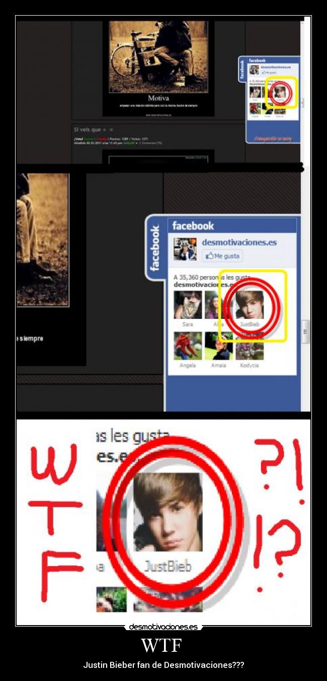 WTF  - Justin Bieber fan de Desmotivaciones???