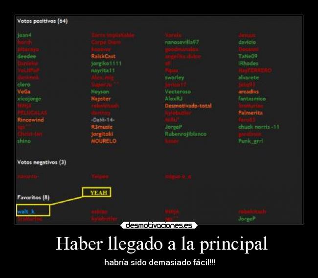  Haber llegado a la principal - habría sido demasiado fácil!!!