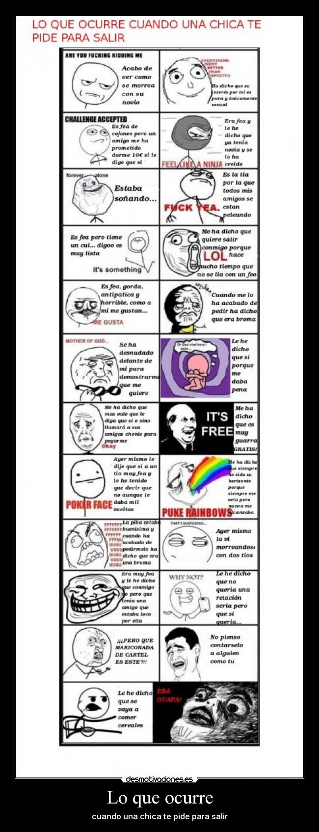 Lo que ocurre - cuando una chica te pide para salir