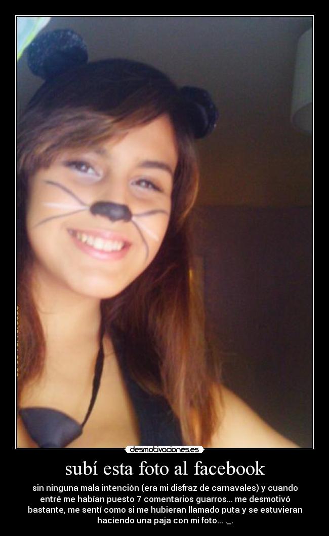 subí esta foto al facebook - 