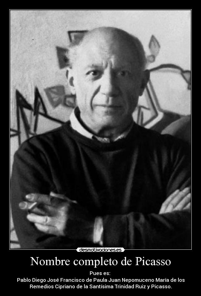 Nombre completo de Picasso - 
