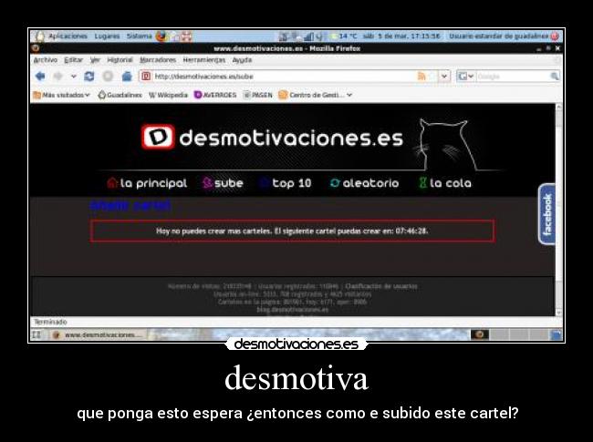 desmotiva - que ponga esto espera ¿entonces como e subido este cartel?