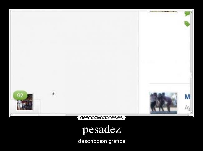 pesadez - descripcion grafica