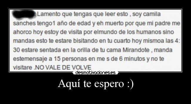 Aquí te espero :) - 