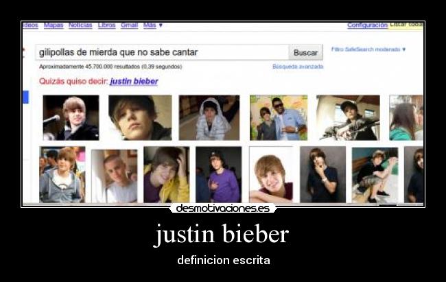 justin bieber - definicion escrita