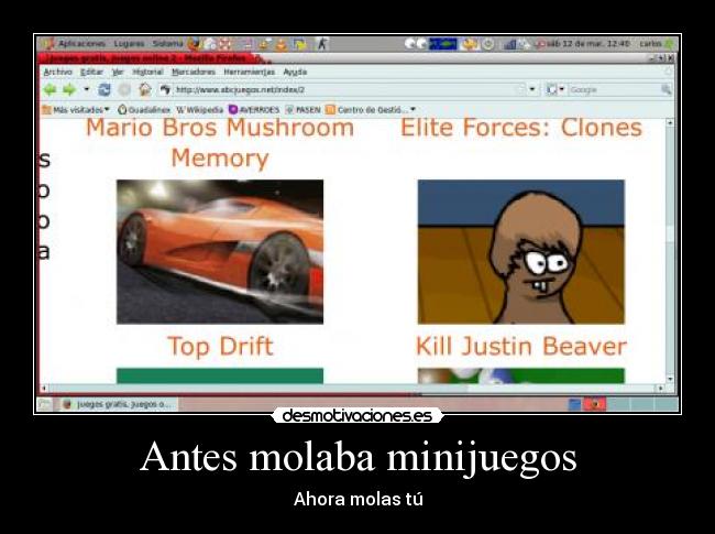 Antes molaba minijuegos - Ahora molas tú