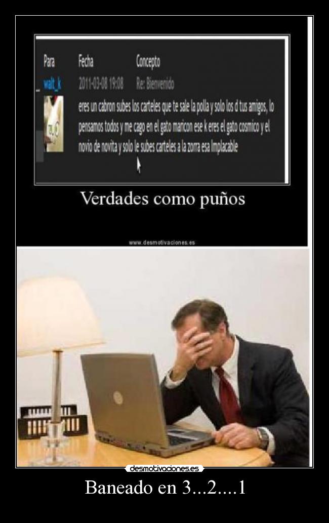 Baneado en 3...2....1 -