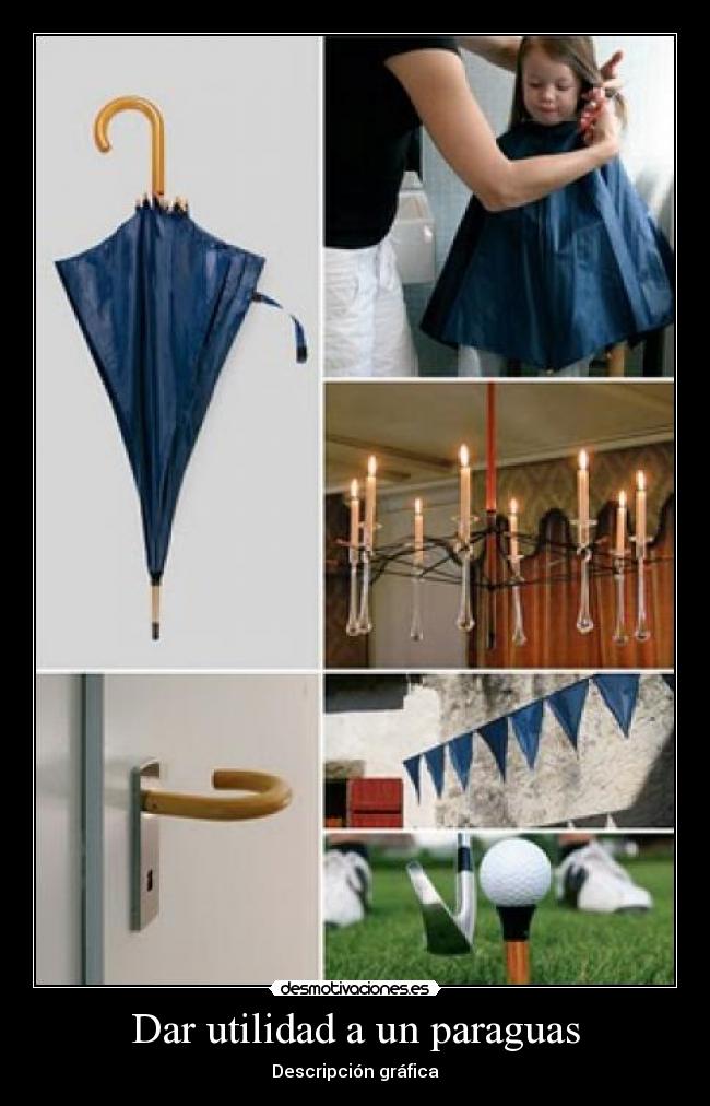 Dar utilidad a un paraguas - 