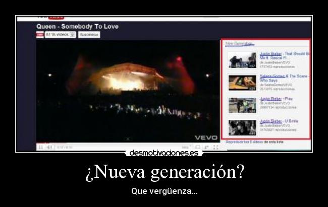 ¿Nueva generación? - Que vergüenza...