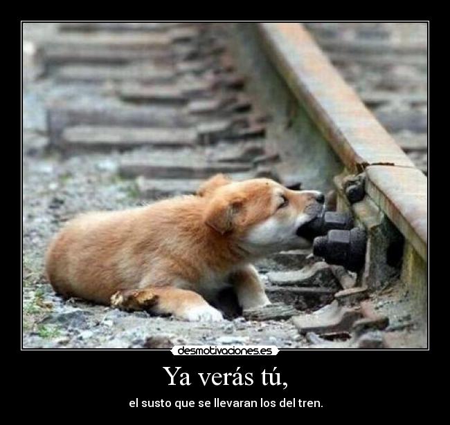 Ya verás tú, - el susto que se llevaran los del tren.