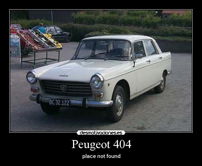 Peugeot 404 - place not found