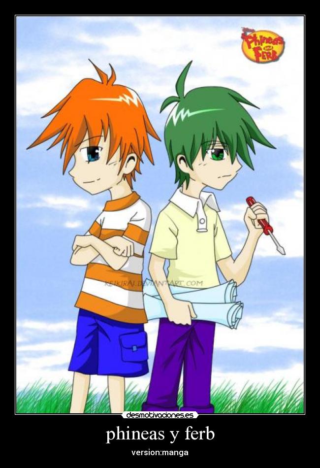 phineas y ferb - version:manga