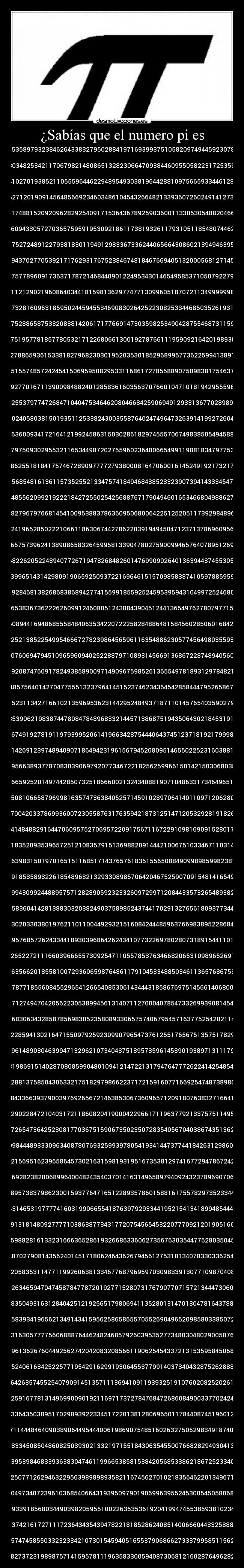 ¿Sabías que el numero pi es - 