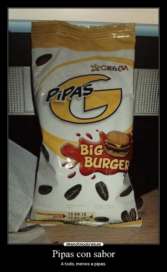 Pipas con sabor -