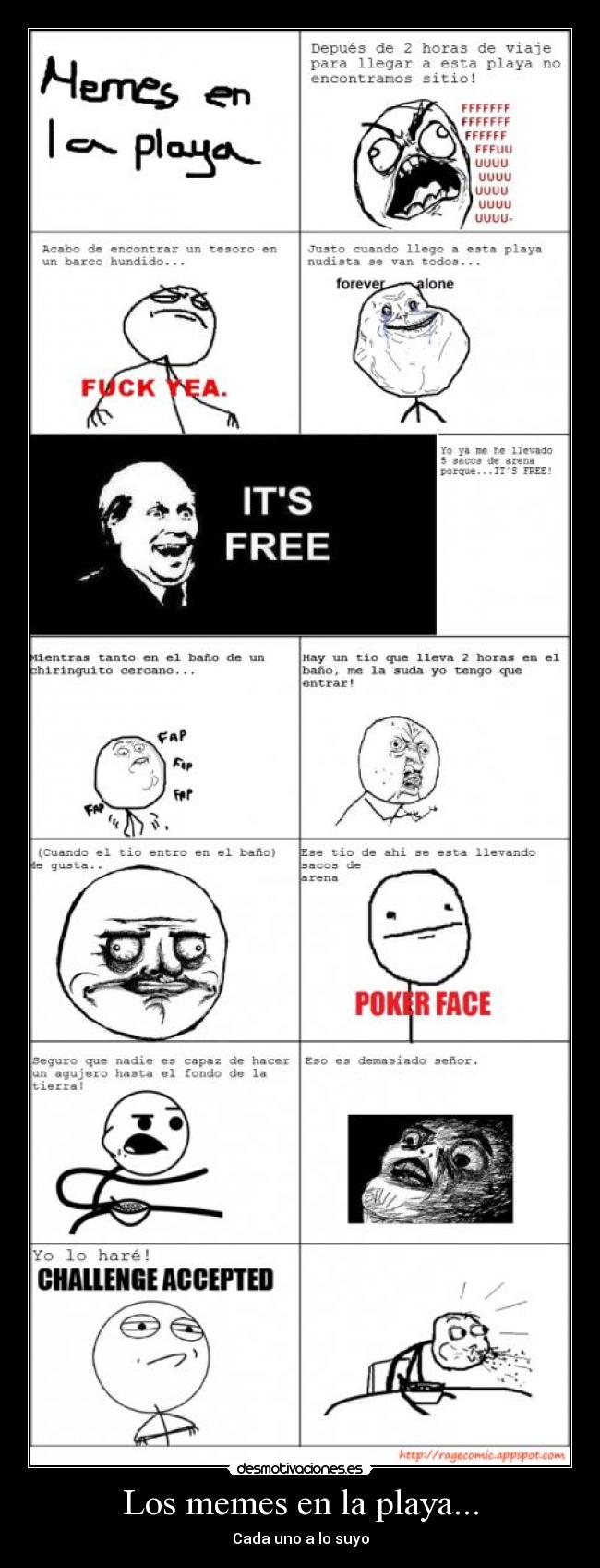 Los memes en la playa... -